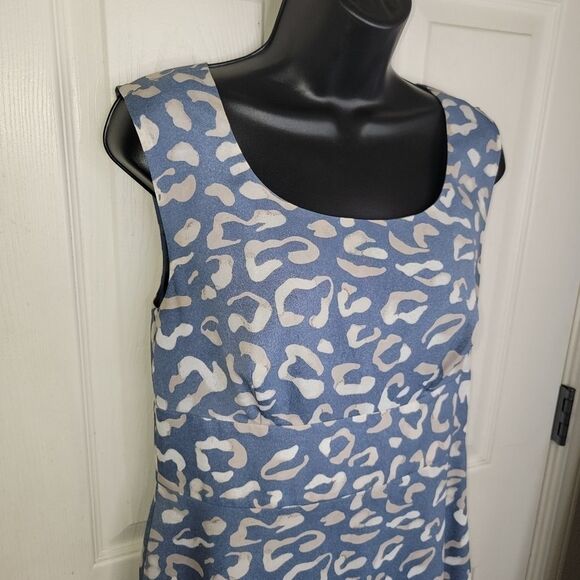 Ann Taylor leopard print sleeveless sheath dress size 6 - Picture 3 of 7